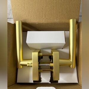 Brass Bedroom or bathroom door lock handle